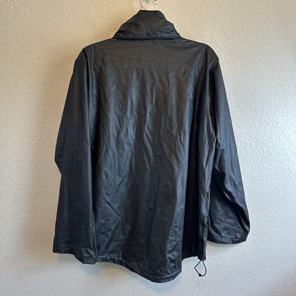 Helly Hansen Black Windbreaker Jacket Small Removable Hood Outdoors Packable - Picture 3 of 15